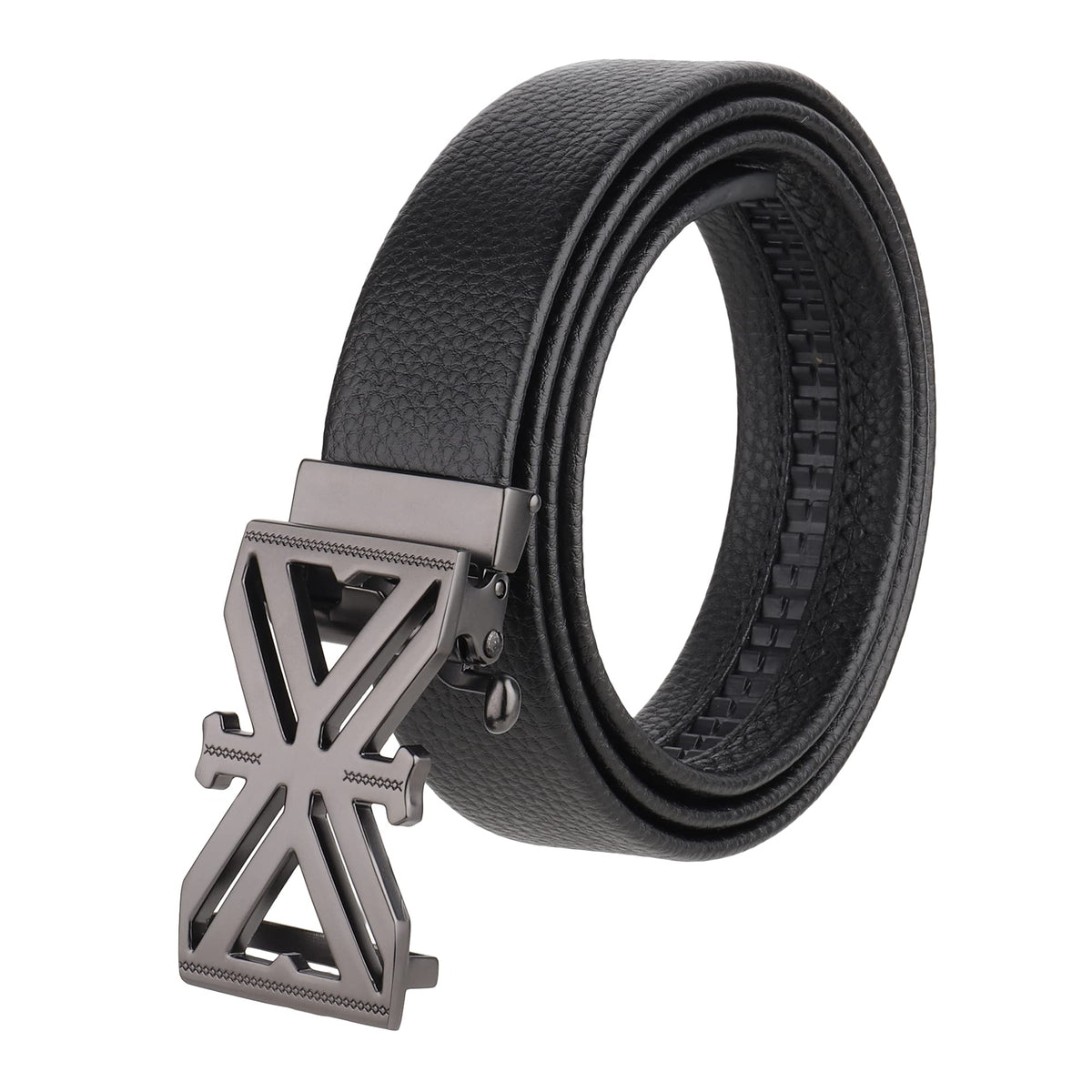 Zacharias MenS Faux Leather Belt With Autolock Buckle S112 (Black, 4Xl) (Pack Of 1) 4