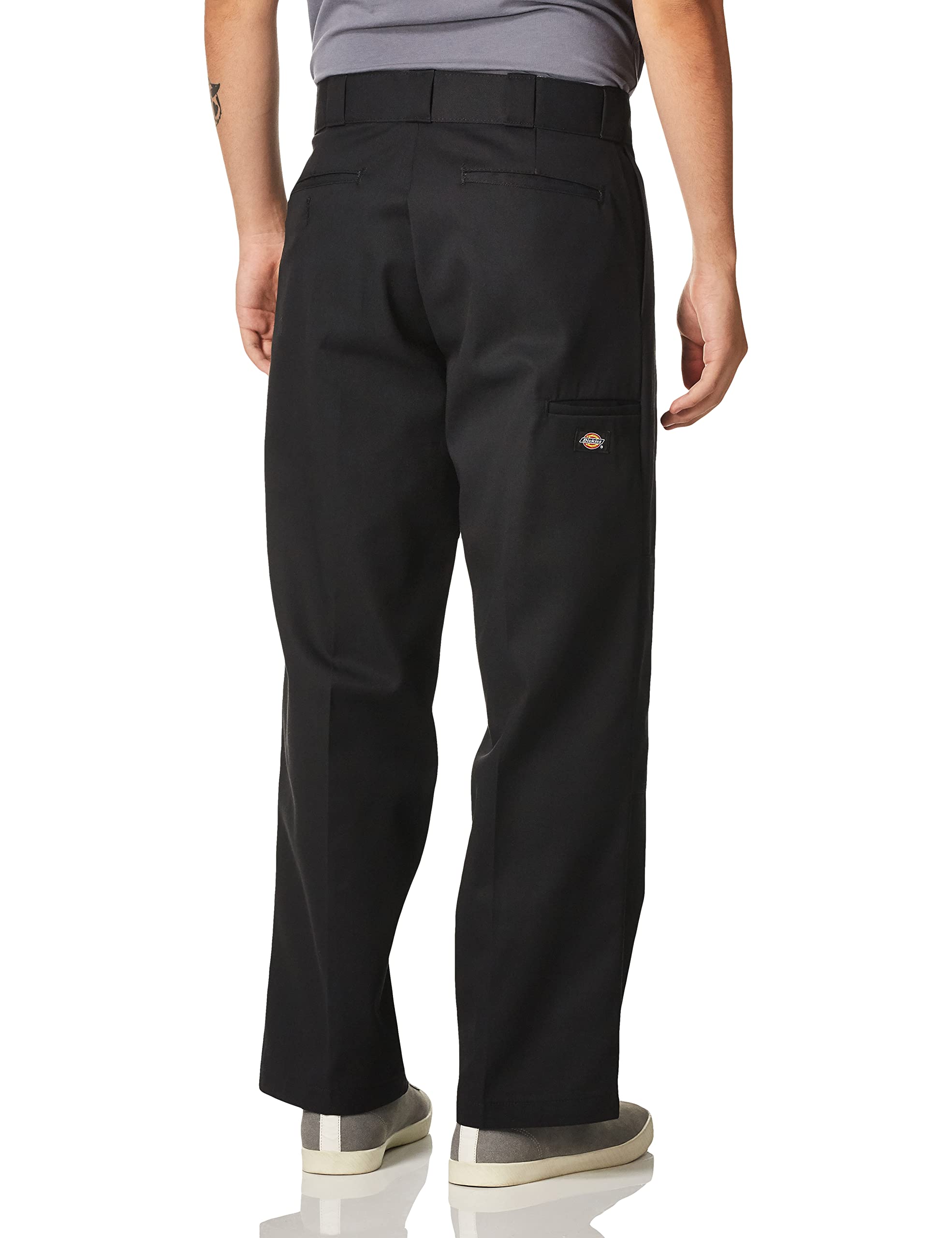 Dickies Men's Loose Fit Double Knee Twill Work Pant, Black, 28W x 30L