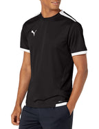 PUMA mens Teamliga Jersey T Shirt, Black/White, Large US