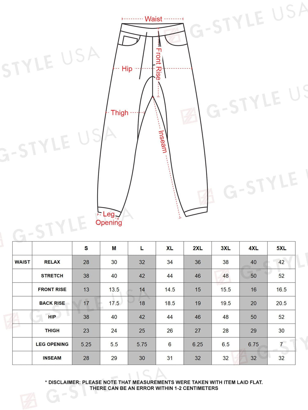 Victorious Men's Drop Crotch Joggers Denim Jean Pants JG803 - Vintage - 2X-Large