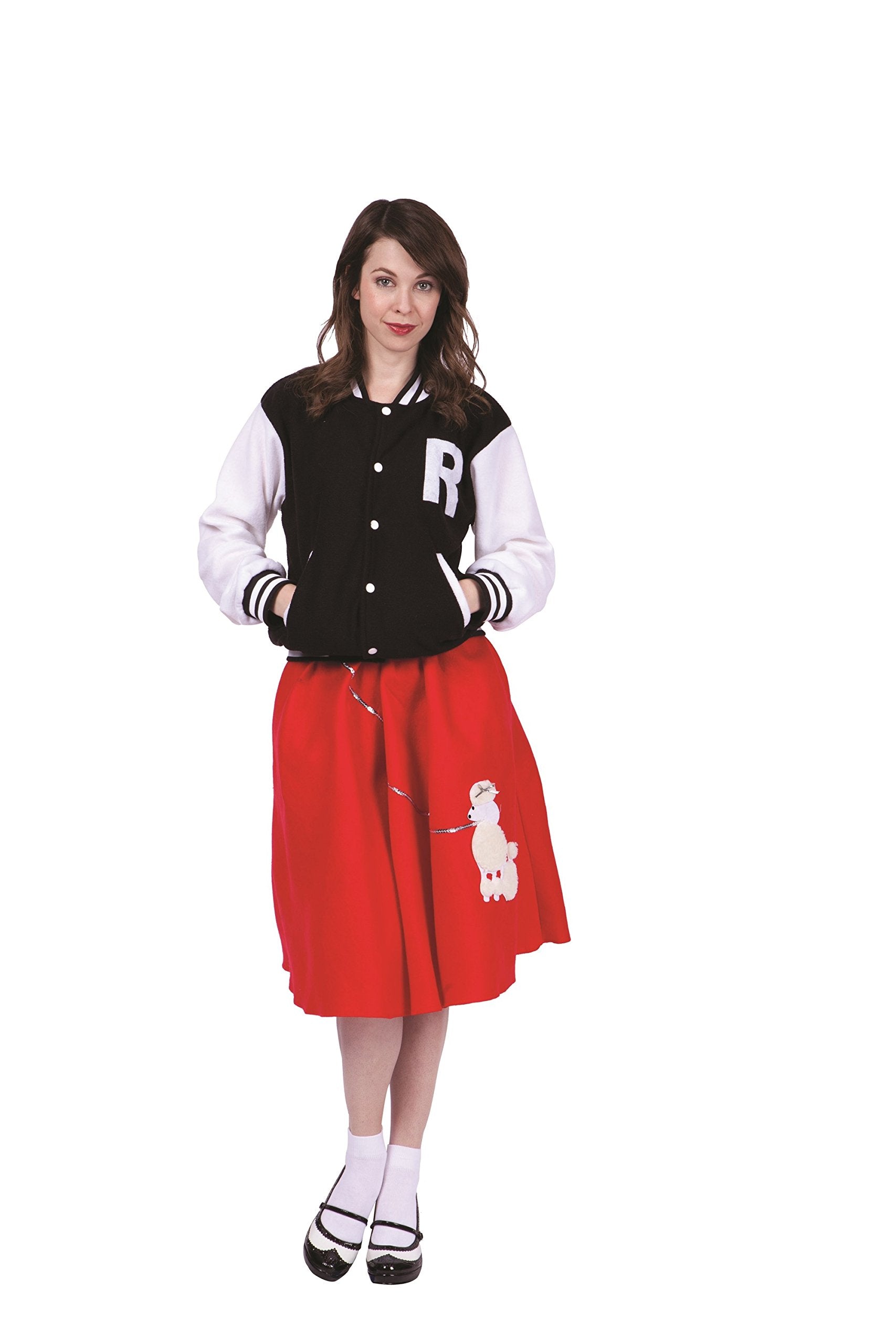 RG Costumes Women's Letterman Jacket, Black, Medium