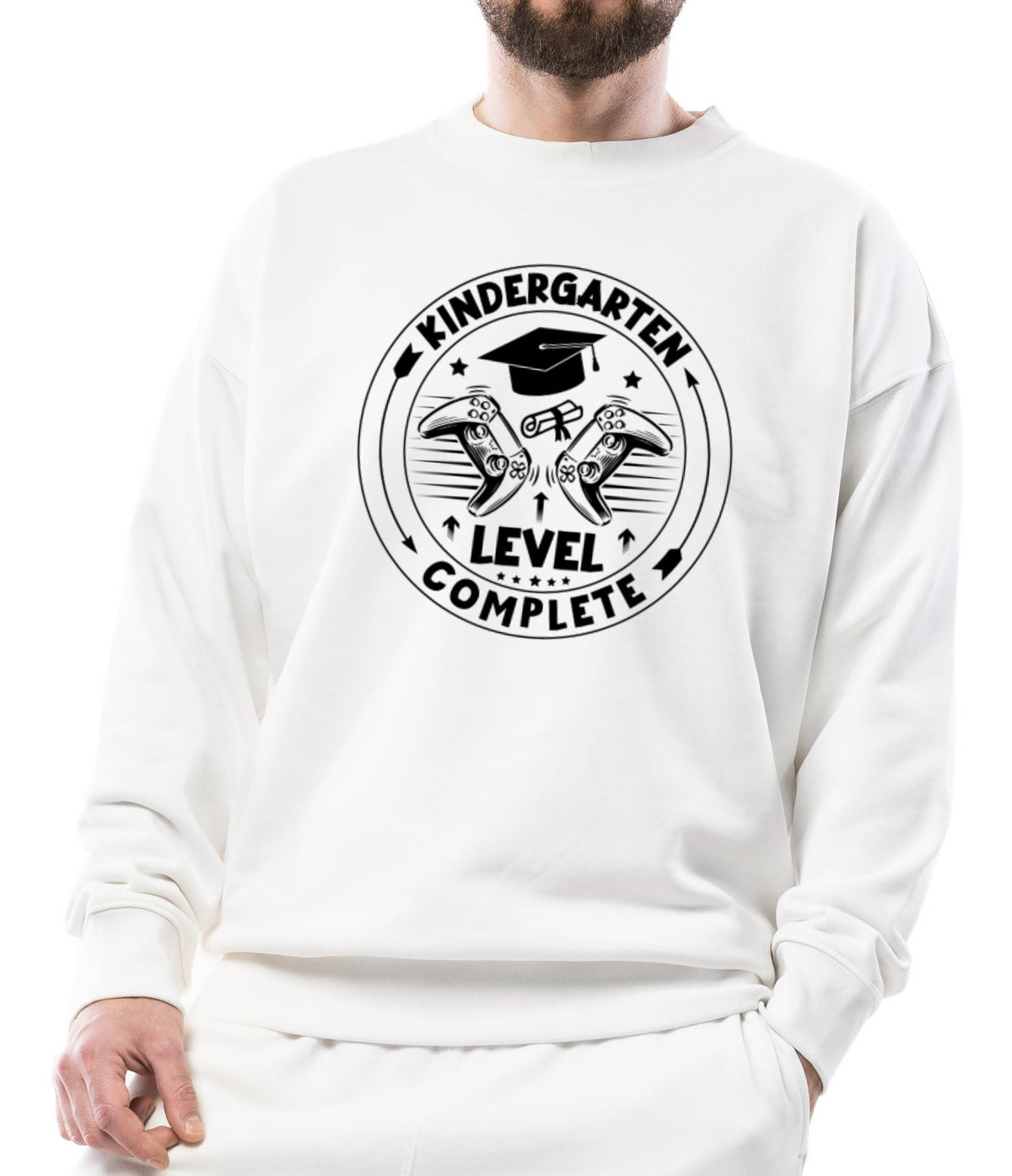 Seek Buy Love Kindergarten Level Complete Unisex Sweatshirt, Funny Graduation Shirt, Gamer Kindergarten Shirt, Video Game Lover  2