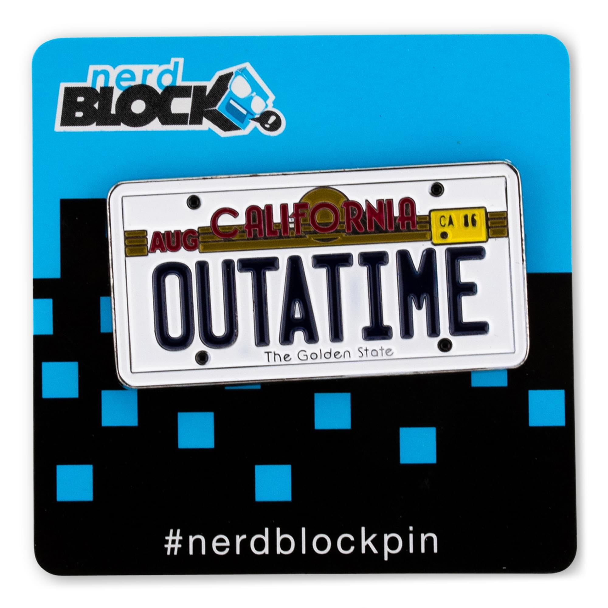 Back to the Future Outatime License Plate Enamel Collector Pin