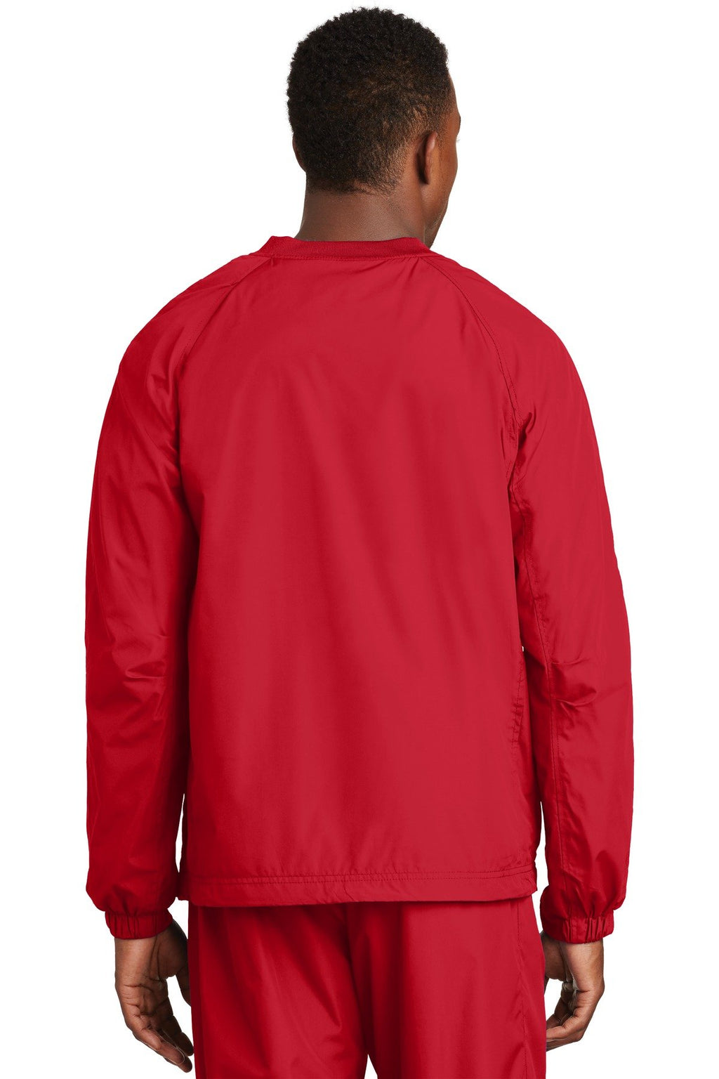 Sport-Tek V-Neck Raglan Wind Shirt M True Red