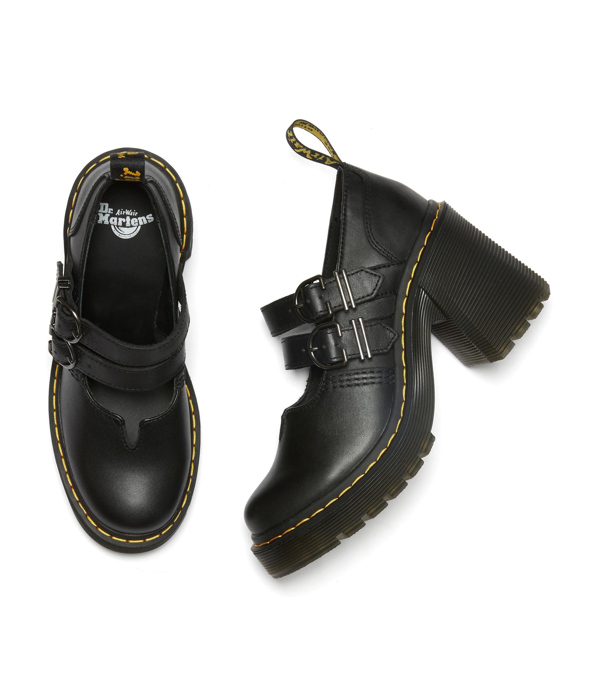 Dr. Martens Women's Eviee Platform, Black Sendal, 8