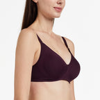 Enamor A042 Side Support Shaper Supima Cotton Everyday Bra - Non-Padded, Wirefree & High Coverage Purple