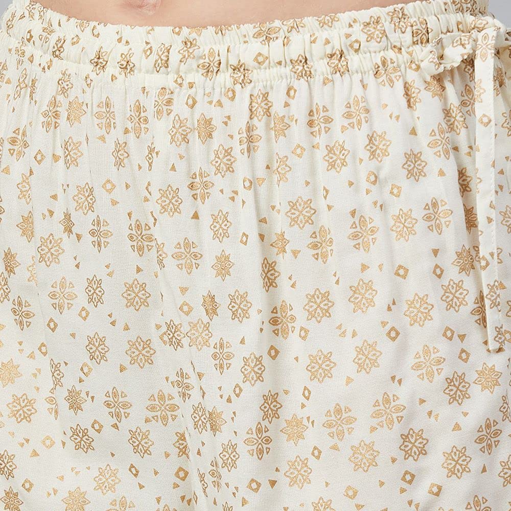 Anubhutee Rayon Women'S Floral Printed Thread Work Straight Kurta Suit Set With Palazzos