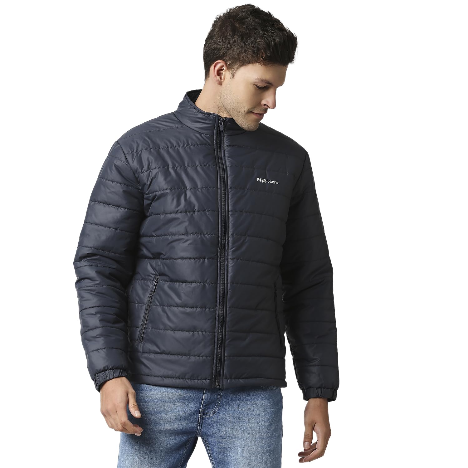 Pepe Jeans MenS Polyester A-Line Standard Length Coat (Pm402729_Navy_S)