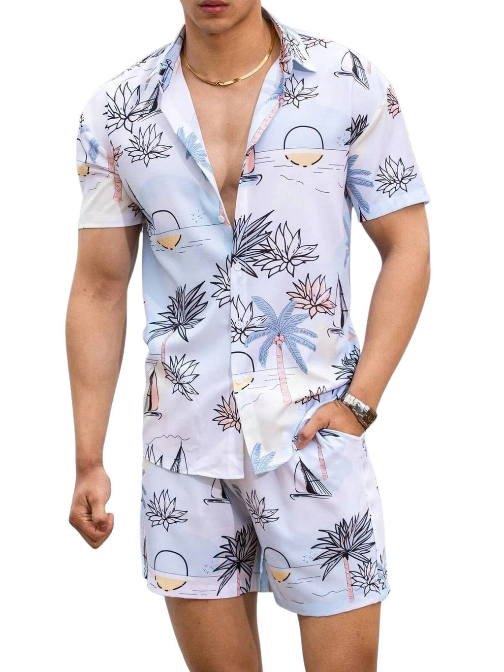 OM SAI LATEST CREATION Mens Night Dress || Multi Printed Rayon Short Night Suit Set || Night Dress for Boys || Mens Pajama Sho