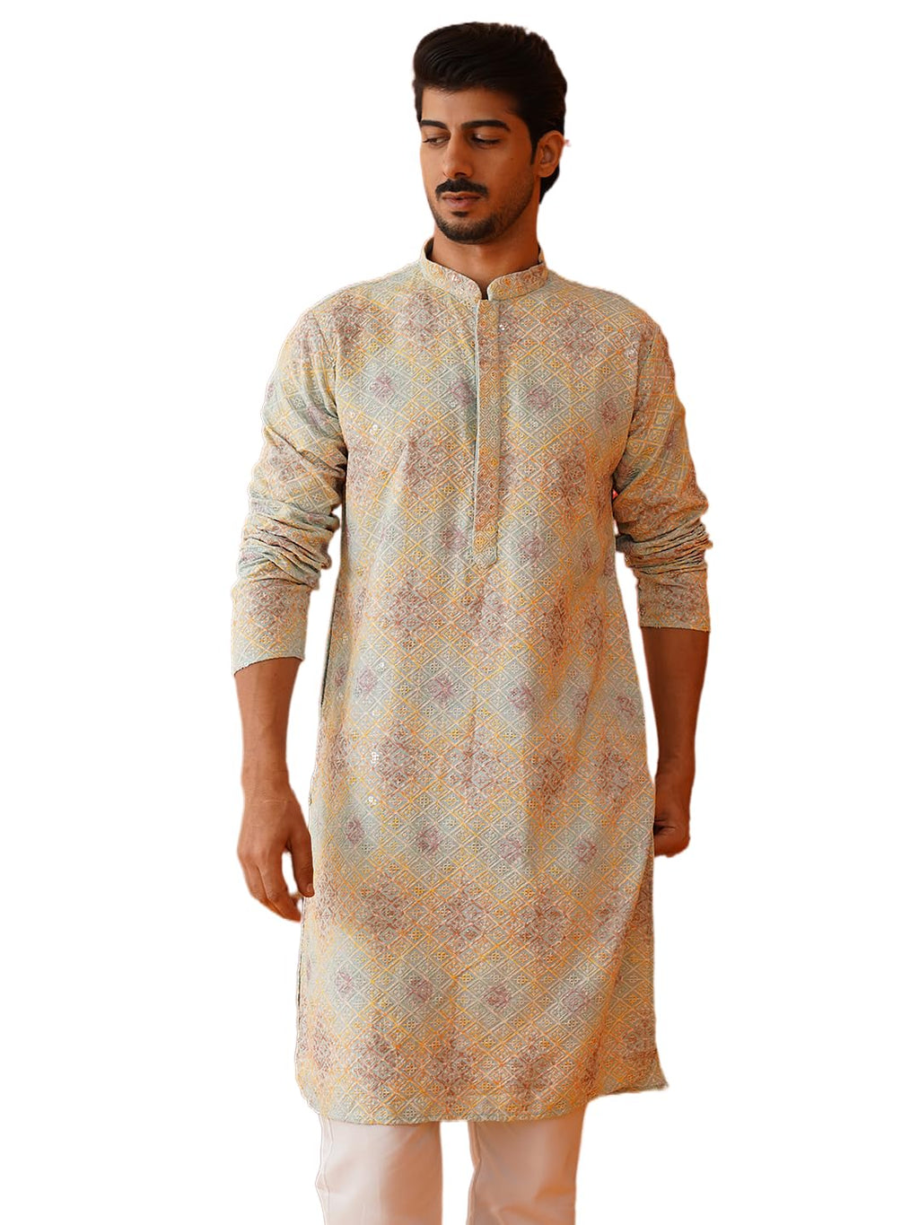 Jompers Mens Embroidered Staight Kurta