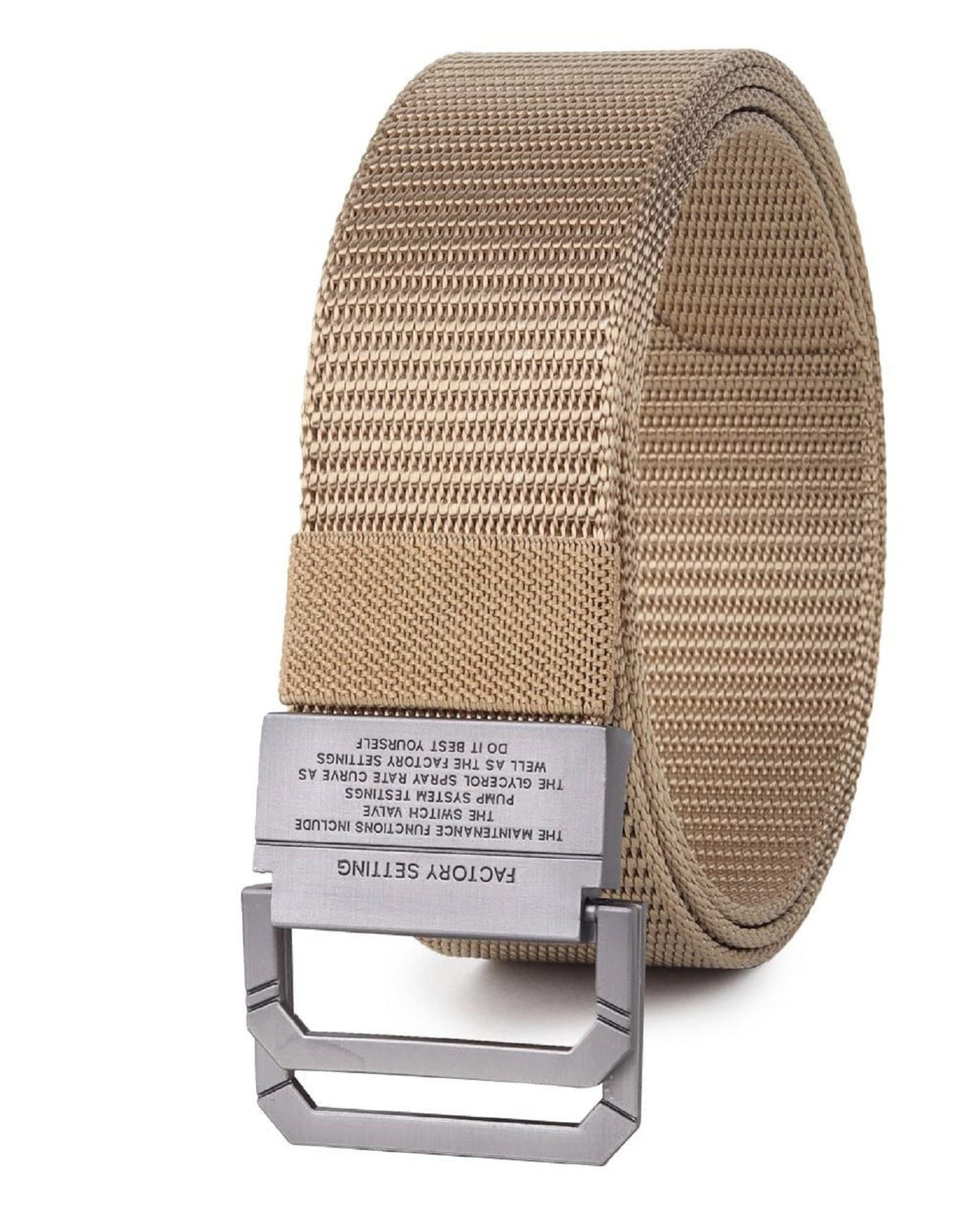 Zacharias MenS Canvas Nylon Army Belt (Pack Of 1) (Dd02_Beige_36) 36