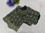 Pujia Mills WomenS Readymade Bridal Embroidery Golden Coding Multi Sequin Thread Work Indian Ethnic Designer Stitched Half Slee
