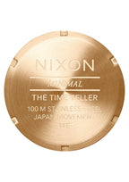 Nixon Time Teller All Gold/Black Sunray Womens Watch (37mm. Gold/Black Sunray Face & Gold Metal Band)