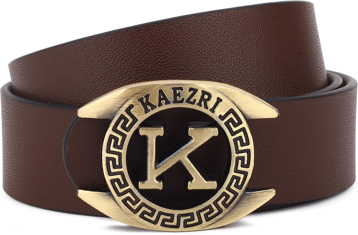 Men Brown Genuine Leather Belt ()_561 42