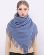 RIIQIICHY Winter Scarf for Women Blue Pashmina Shawls Wraps for Evening Dresses Large Warm Soft Scarves