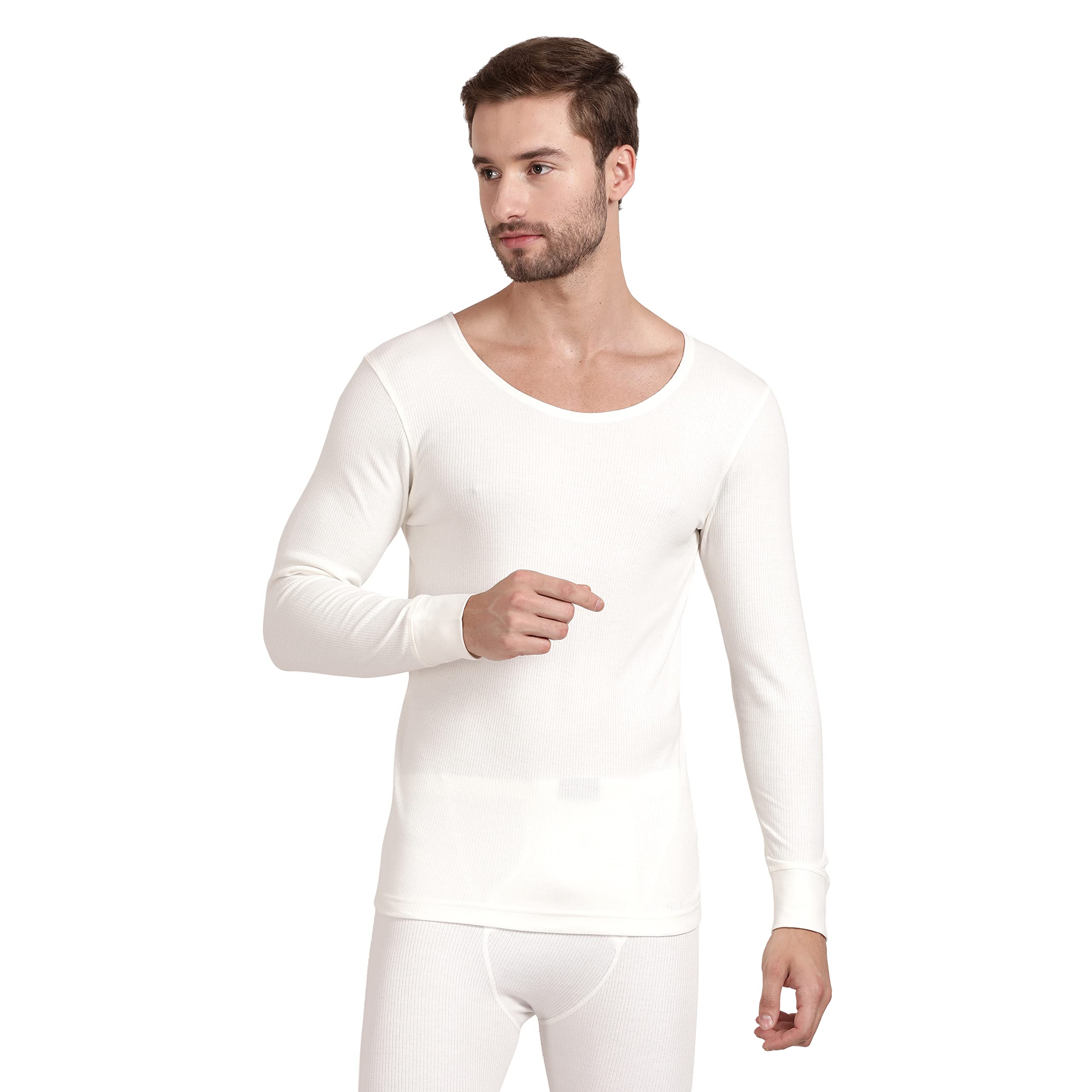 Pepe Jeans Men Regular Fit Thermal Vests, Offwhite, Xl