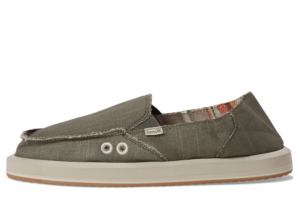 Sanuk Donna Soft Top Hemp Smokey Olive 9 B (M)