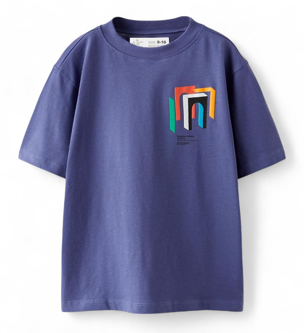 Alan Jones Clothing Boys Oversized Cotton Printed TShirt | Round Neck, Short Sleeves, Casual Wear (Purple_1516 Years) 15-16