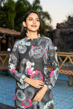 Anni Designer Women'S Rayon Blend Short Length Printed Co-Ord Set