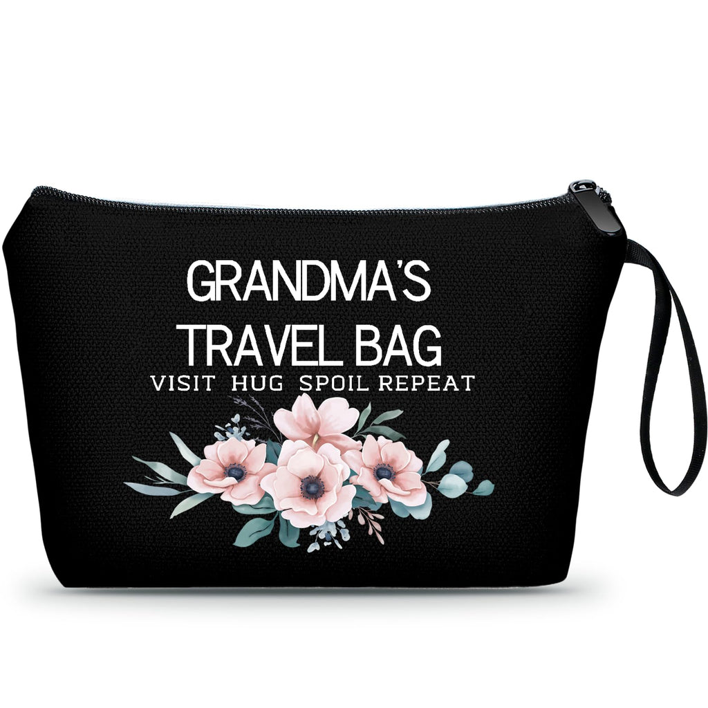 SEAMOON Grandma Gifts, Gifts for Grandma, Inspirational Gifts for Women, Black Grandma Travel Makeup Bag, Gifts for Grandma Birt