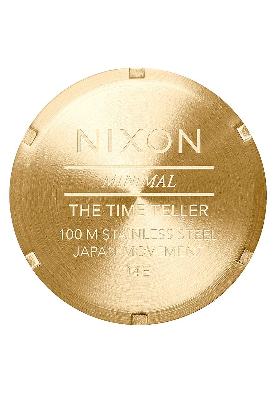 NIXON Time Teller A045 - All Gold / Gold - 100m Water Resistant Men's Analog Fashion Watch (37mm Watch Face, 19.5mm-18mm Stainle