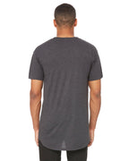 Mens Long Body Urban T-Shirt - WHITE - S(D0102H7W63T)