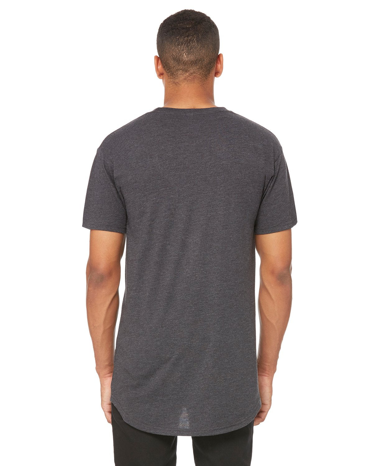Mens Long Body Urban T-Shirt - WHITE - S(D0102H7W63T)