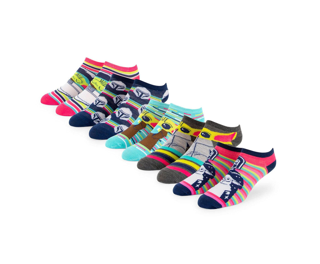 Star Wars: The Mandalorian Unisex Low-Cut Socks 5-Pair Gift Set A, Sizes 4-10