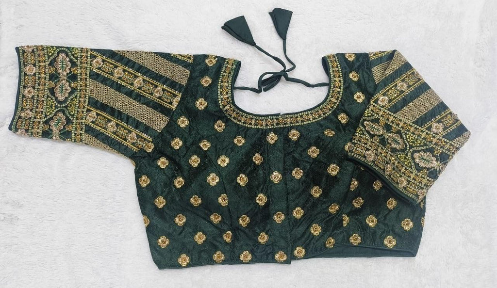 Pujia Mills WomenS Indian Ethnic Wear Stitched Designer Golden Codding With Zari Embroidered Work Round Neck Half Sleeve Readym