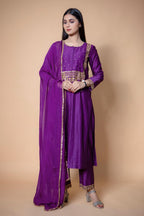 ANNI DESIGNER Women s Kurta with Trousers and Dupatta, Begani, XL