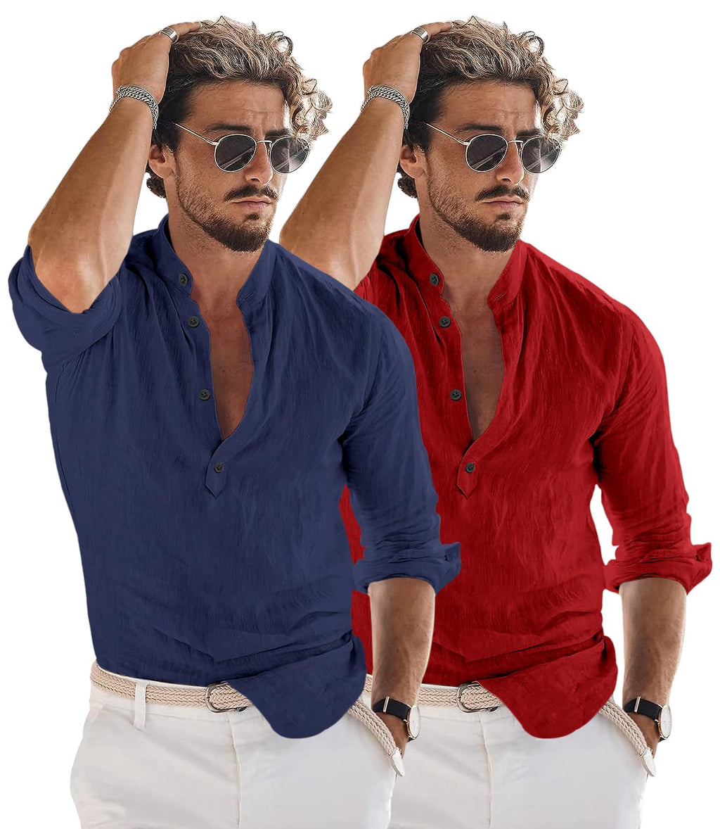 Zartha MenS Regular Fit Solid Pattern Cotton Blend Kurta With Spread Collar Long Sleeve And Standard Length | Shirt For Man