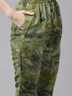 Aarika Womens Green Colour Silk Printed Co-Ord Set