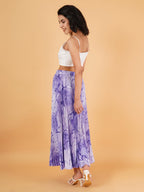 Kzully Crepe WomenS Skirts Purple