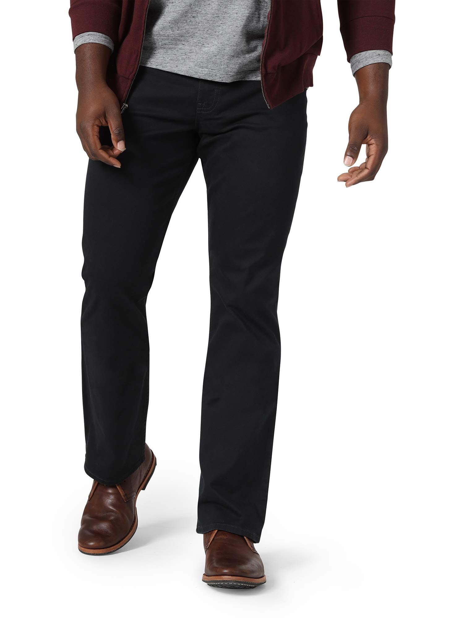 Wrangler Authentics mens Straight Fit Twill Pant , Caviar ,32W x 32L