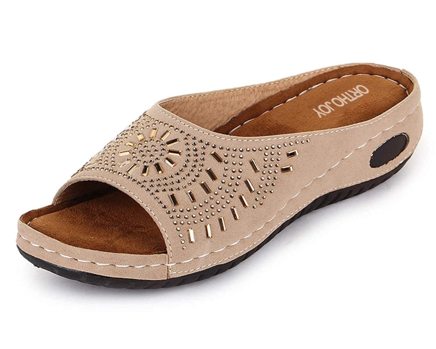 ORTHO JOY Womens Beige Slipper - 6 UK (ORTH_WSP05_BEG_40)