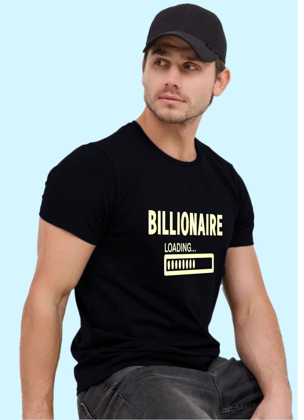 Uniplanet Store MenS Cotton Blend T Shirt With Round Neck Half Sleeves Graphic Printed Regular Fit And Standard Length Black