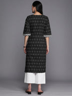 Libas WomenS Cotton Yoke Design Straight Kurta (26186_Black