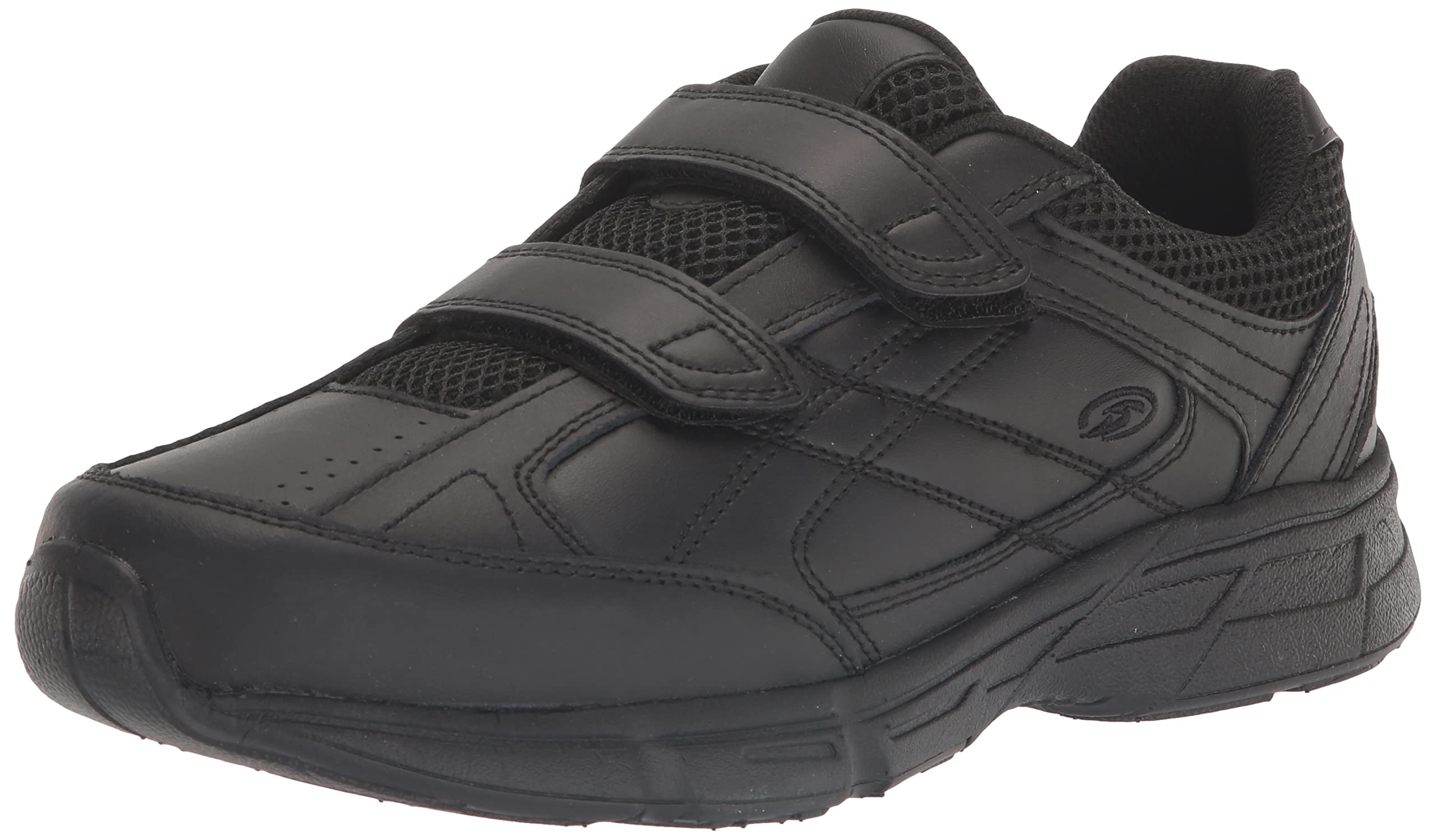 Dr. Scholl's - Men's Brisk Light Weight Dual Strap Sneaker, Wide Width (9 Wide, Black)