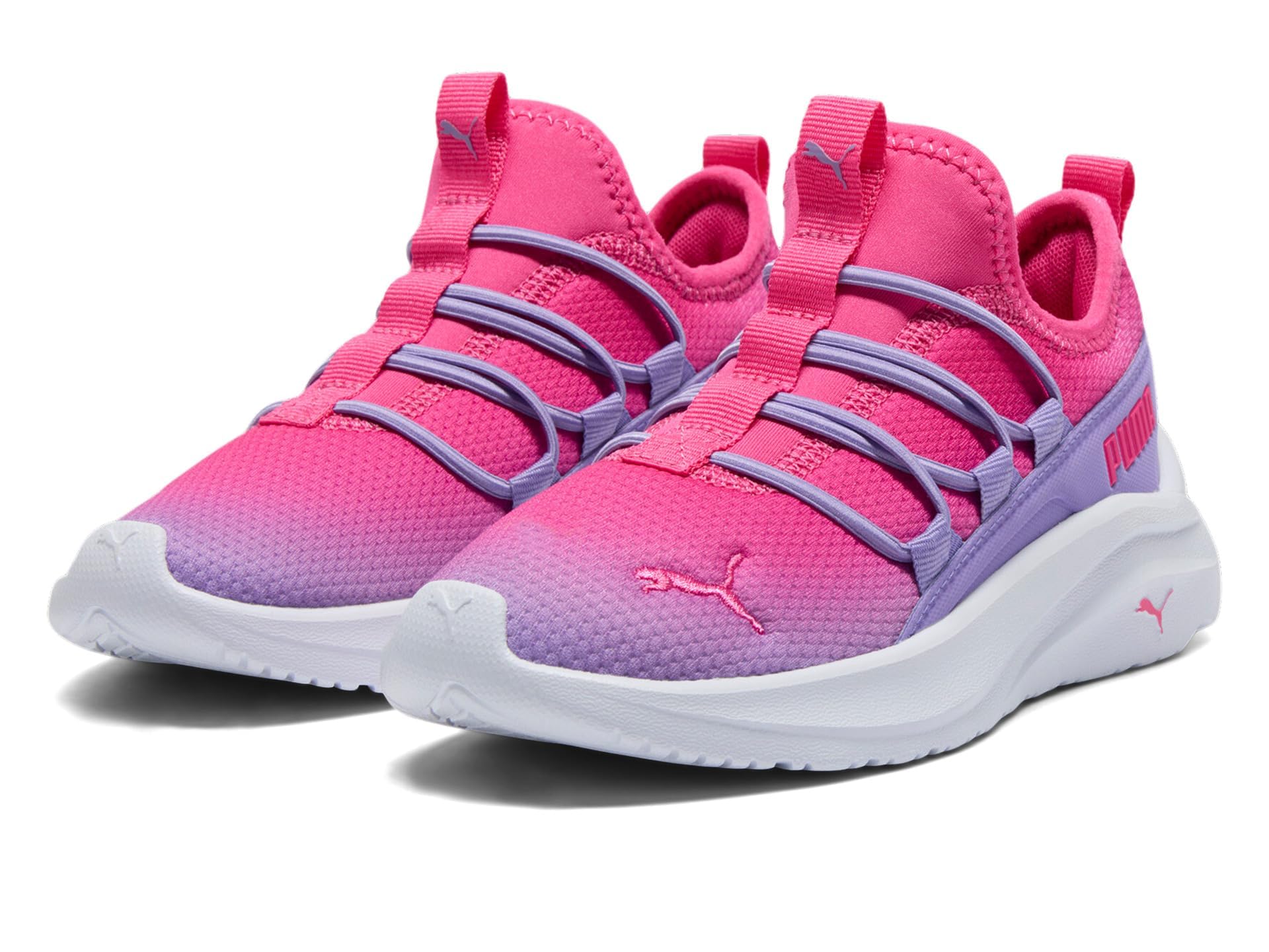 PUMA One4All Sneaker, Glowing Pink-Lavender Alert White, 1.5 US Unisex Little Kid