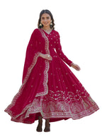 Wedani Georgette Anarkali Kurta Set with Dupatta For women