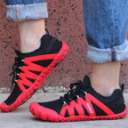Weweya Barefoot Shoes Men Minimalist Running Cross Training Shoe Size 13 Black Red