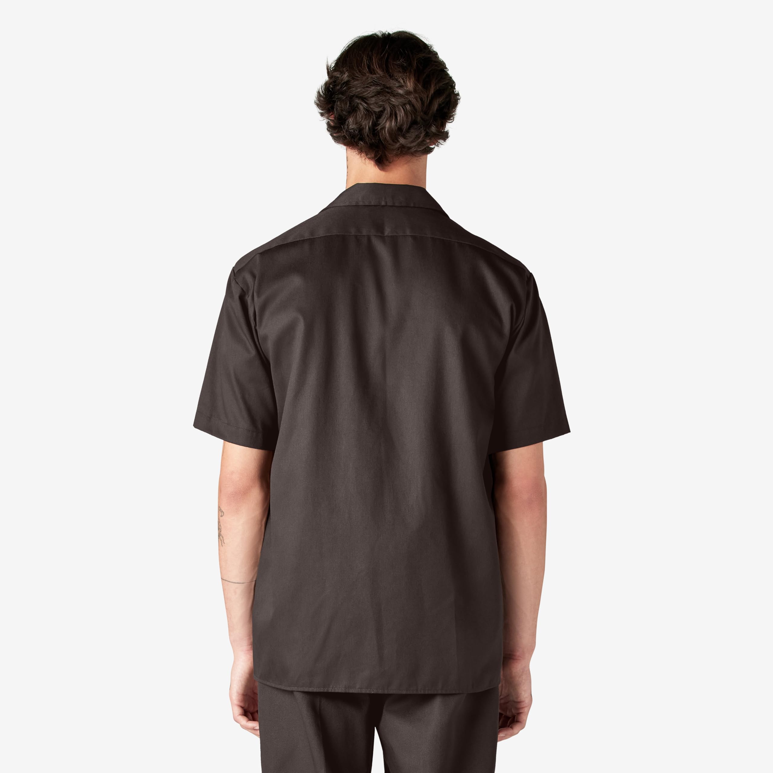 Unisex Short-Sleeve Work Shirt - BLAcK - S(D0102H7MFcP)