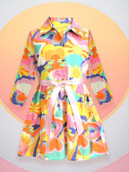 A.T.U.N. (ALL THINGS UBER NICE) Summer Floral Shirtdress for Girls Multicolour