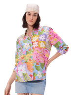 The Souled Store Blooming Womens Oversized Fit Full Sleeve Cotton Women Boyfriend Shirts