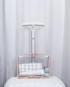 Clear Pouch Small, Clear Makeup Bag, 6.6x2.3x4.7 Size TSA Approved Toiletry Bag, Clear Travel Bags for Toiletries, Clear Cosmeti