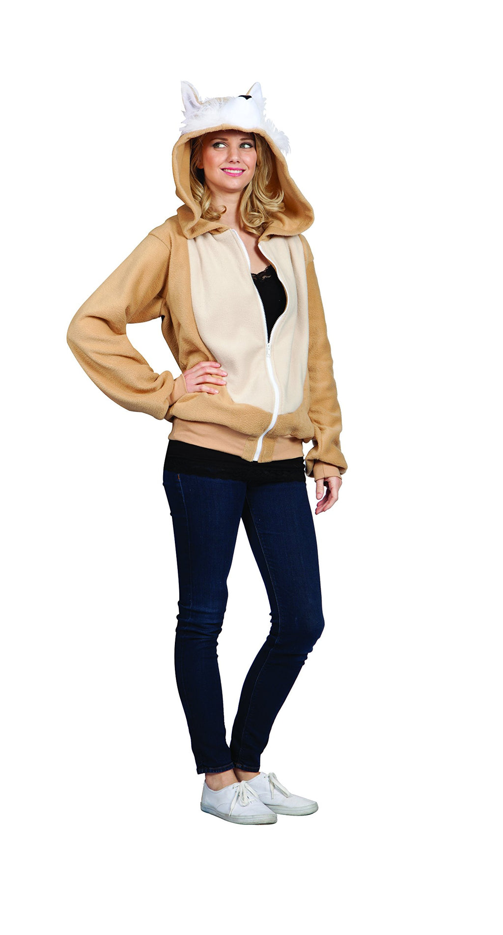 RG Costumes Women's Vixie The Fox Hoodie, Tan, Large