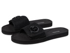 Michael Kors Women's MK Charm Slide Sport Sandal, Black, 6