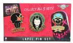 QMx Suicide Squad Lapel Deadshot, Echantress and Captain Boomerang Pin Set