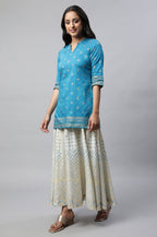 Blue Light Festive Ethnic Kurta Set