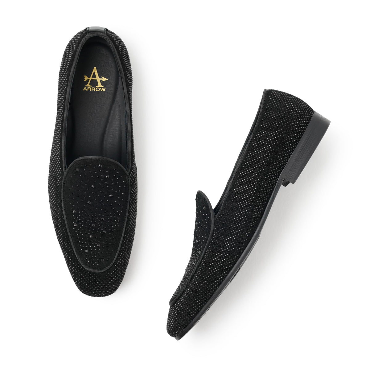 Arrow Hemp Men Black Formal Slip On Shoe (UK9)(US10)(2FA24265Z01) 9